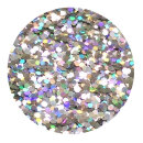 Holografisches Glitter Silber 0,4 mm 20 ml