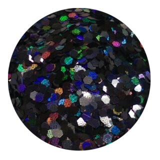 Holografisches Glitter Schwarz 0,4 mm 20 ml