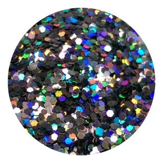 Holografisches Glitter Anthrazit 1,5 mm 100 ml