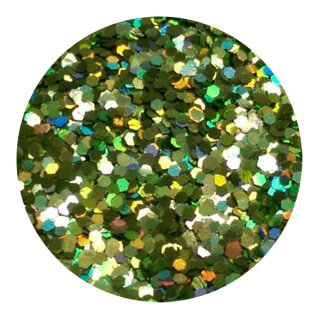 Holografisches Glitter Hellgrün 1,0 mm 20 ml