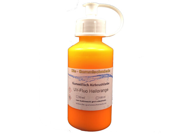 Airbrushfarbe UV-Fluo hellorange 50 ml